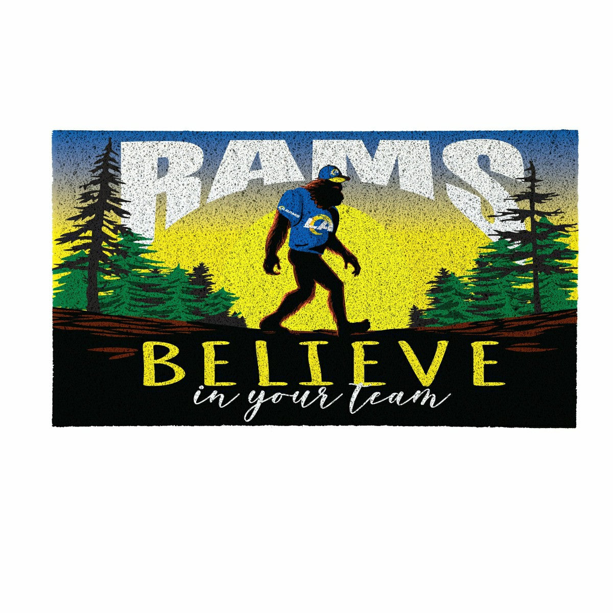 Los Angeles Rams Bigfoot PVC Mat, 28"x16"