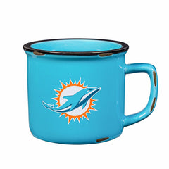Miami Dolphins Ceramic Camp Cup with Enamel Finish, 14oz