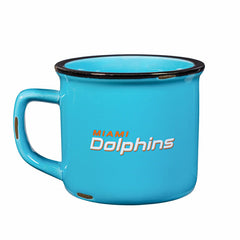 Miami Dolphins Ceramic Camp Cup with Enamel Finish, 14oz