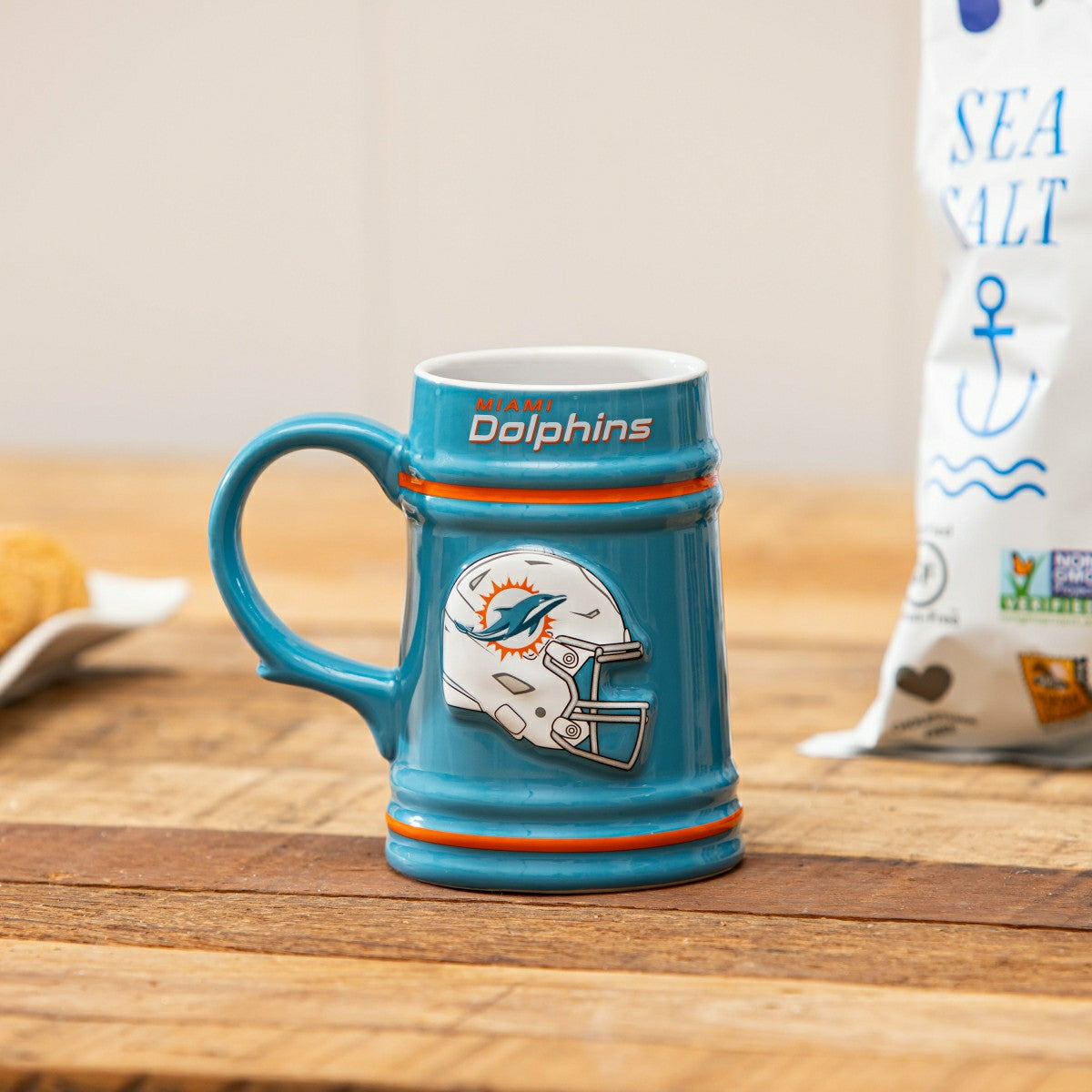 Miami Dolphins Ceramic Stein Cup, 24oz