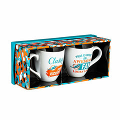 Miami Dolphins, Ceramic Cup O'Java 17oz Gift Set