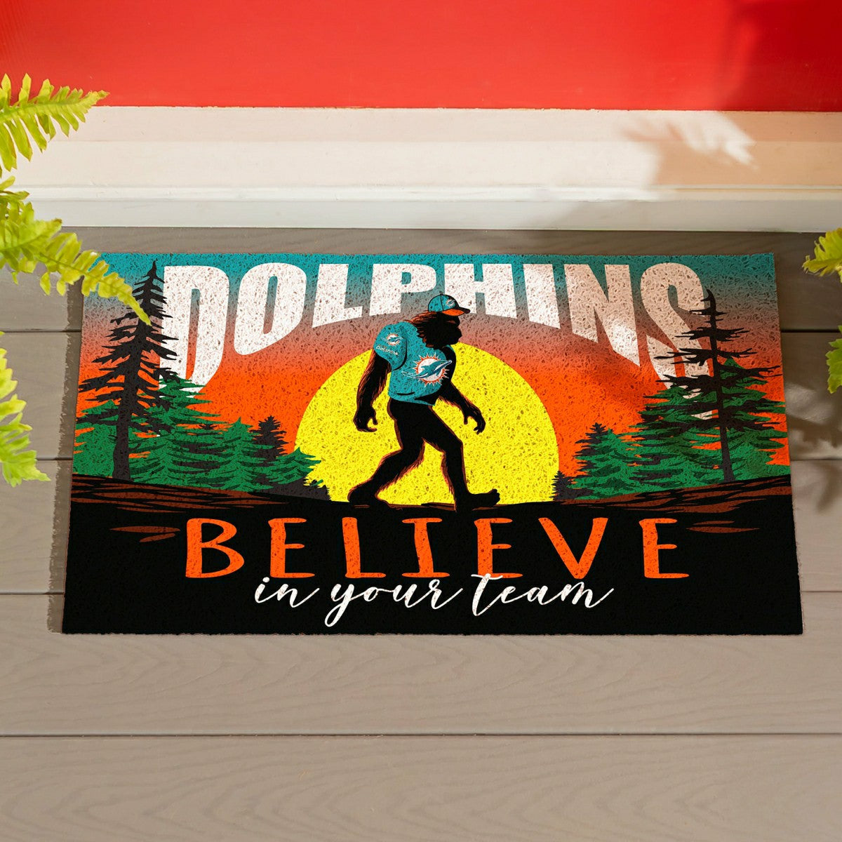 Miami Dolphins Bigfoot PVC Mat, 28"x16"