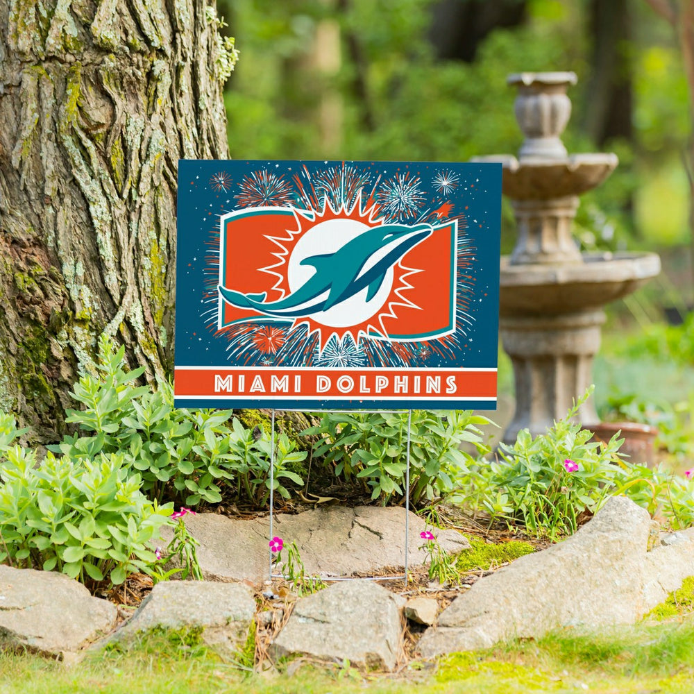Miami Dolphins Yard Sign, Patriotic
