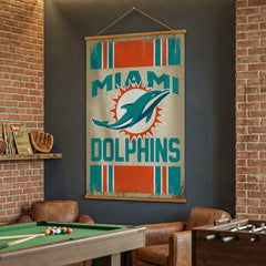 Miami Dolphins, Canvas Wall Tapestry, Large, 54x36