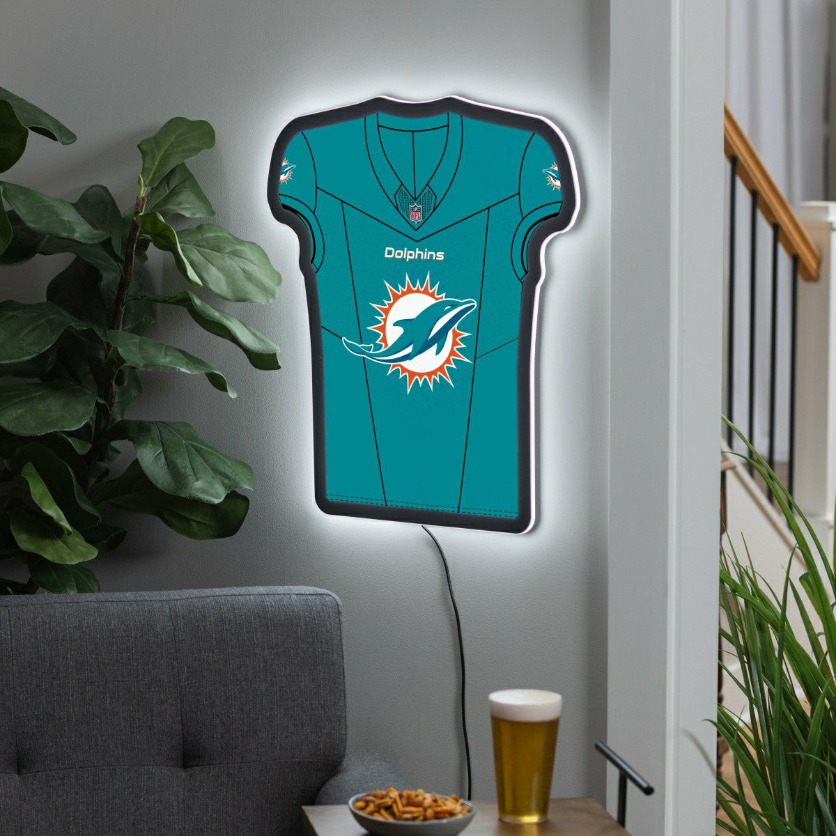 Miami Dolphins NFL Football Jersey Edgelite LED Decor