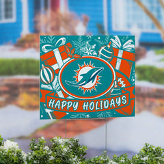 Miami Dolphins Yard Sign, Holiday
