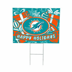 Miami Dolphins Yard Sign, Holiday