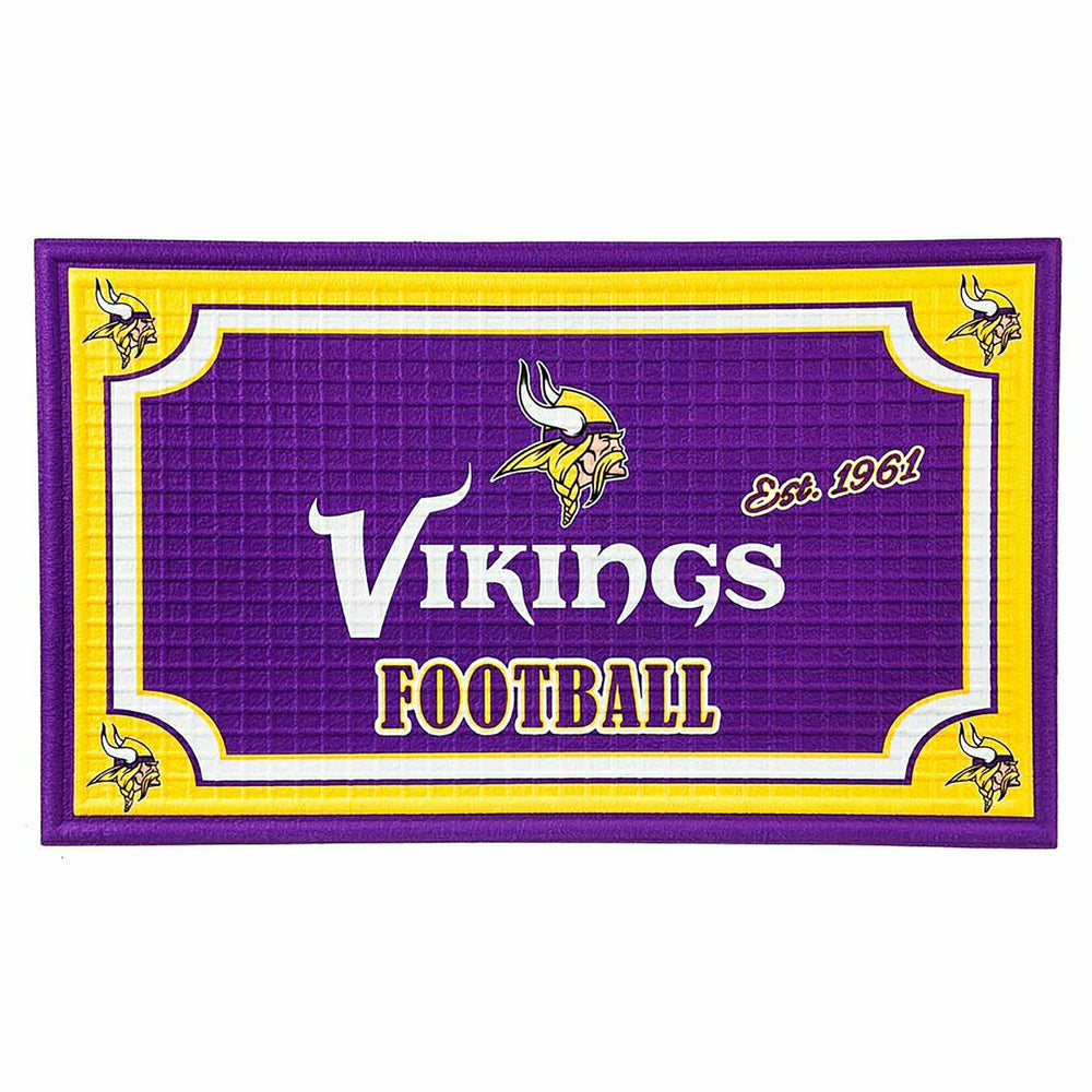 Indoor/Outdoor NFL Team Pride Embossed Doormat, Minnesota Vikings