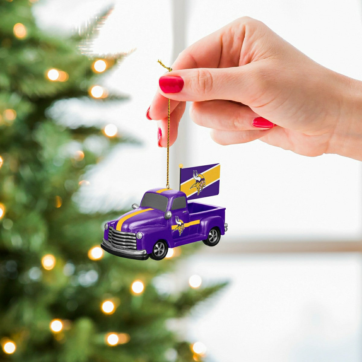 Minnesota Vikings Mini Tabletop Rally Truck, Set of 2