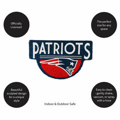 NFL Shaped Coir Door Mat, Patriots