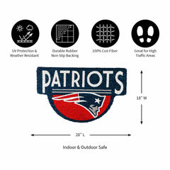 NFL Shaped Coir Door Mat, Patriots