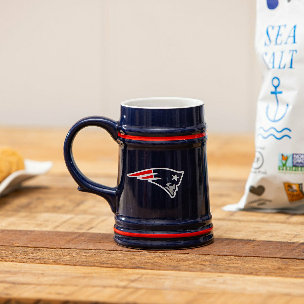 New England Patriots Ceramic Stein Cup, 24oz