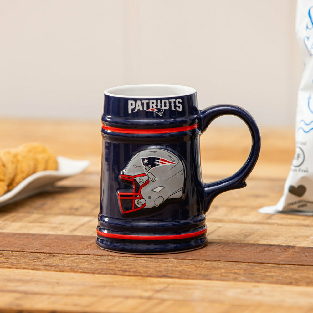 New England Patriots Ceramic Stein Cup, 24oz