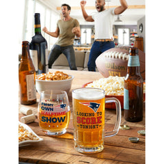 New England Patriots, Stemless 17OZ Wine & Beer 16 OZ Gift Set