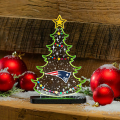 New England Patriots NFL Football Holiday Tree Desklite LED Decor