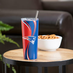 Stainless Steel Tumbler, 20oz, New England Patriots