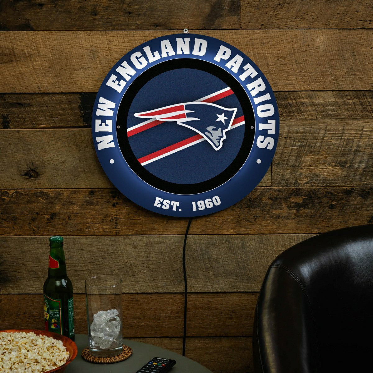 New England Patriots, Metal Lite, Round