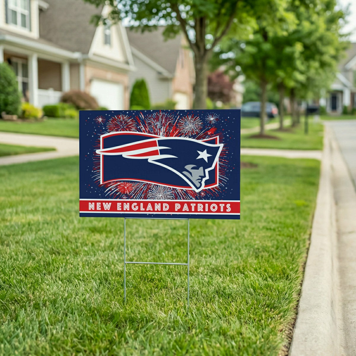 New England Patriots Yard Sign, Patriotic