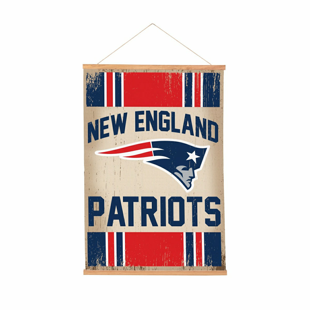 New England Patriots, Canvas Wall Tapestry, Medium, 36x24