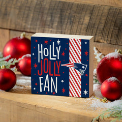 New England Patriots Block, Holiday, 6x6