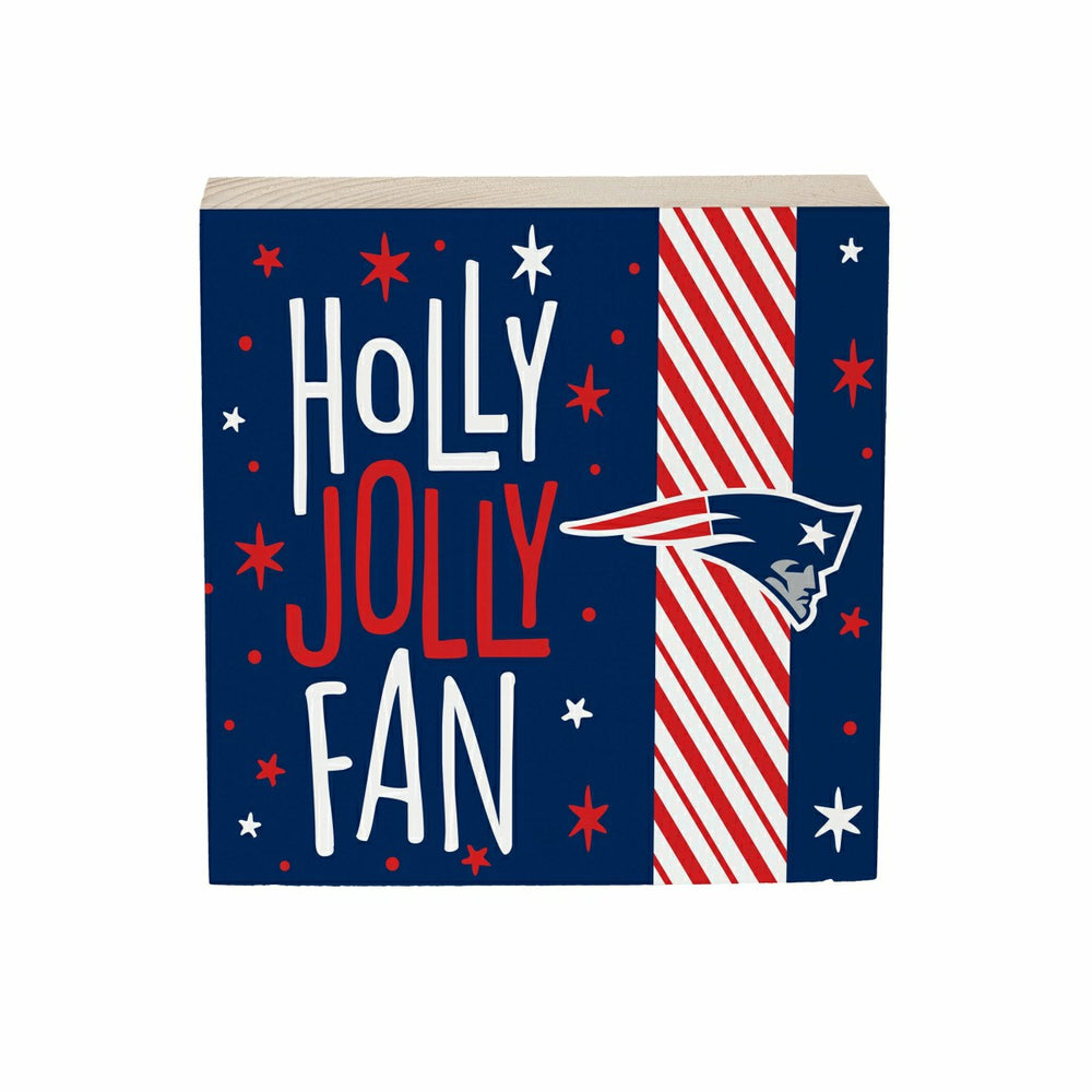 New England Patriots Block, Holiday, 6x6