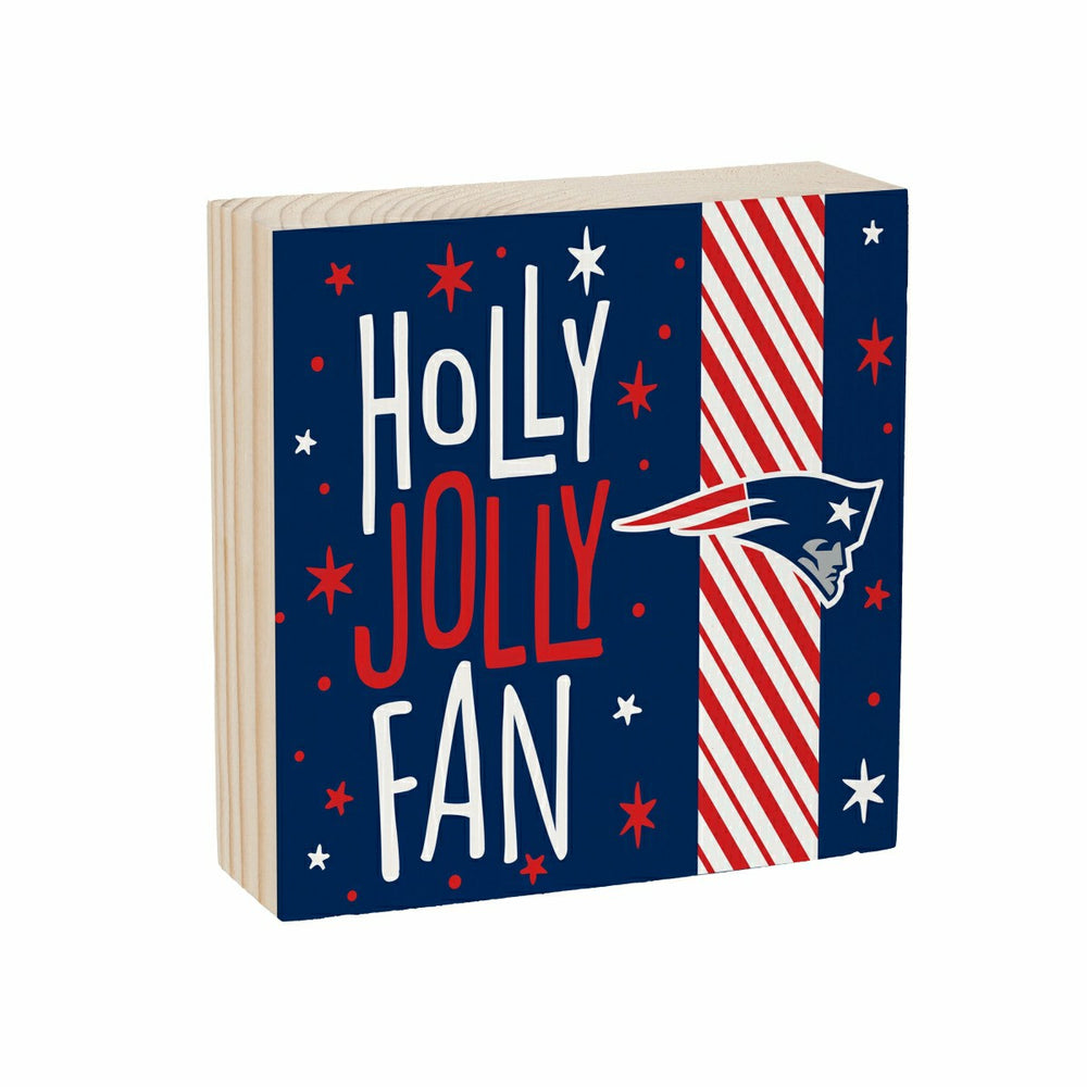 New England Patriots Block, Holiday, 6x6