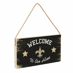 New Orleans Saints Wood Wall Sign, 6x11
