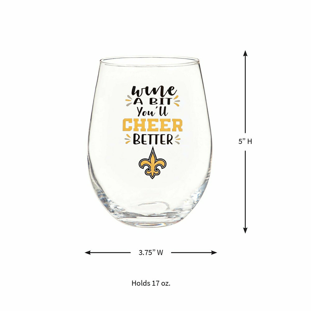 New Orleans Saints, 17oz Boxed Stemless Wine
