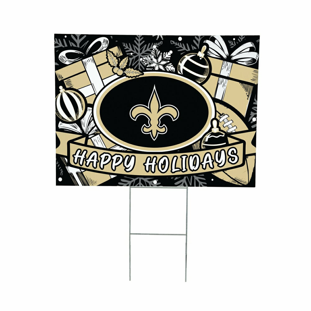 New Orleans Saints Yard Sign, Holiday