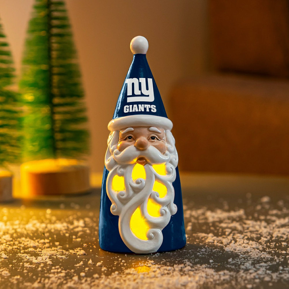 New York Giants Santa LED Statuary, 8"