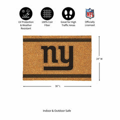 New York Giants Large One Color Coir Mat, 36"x24"
