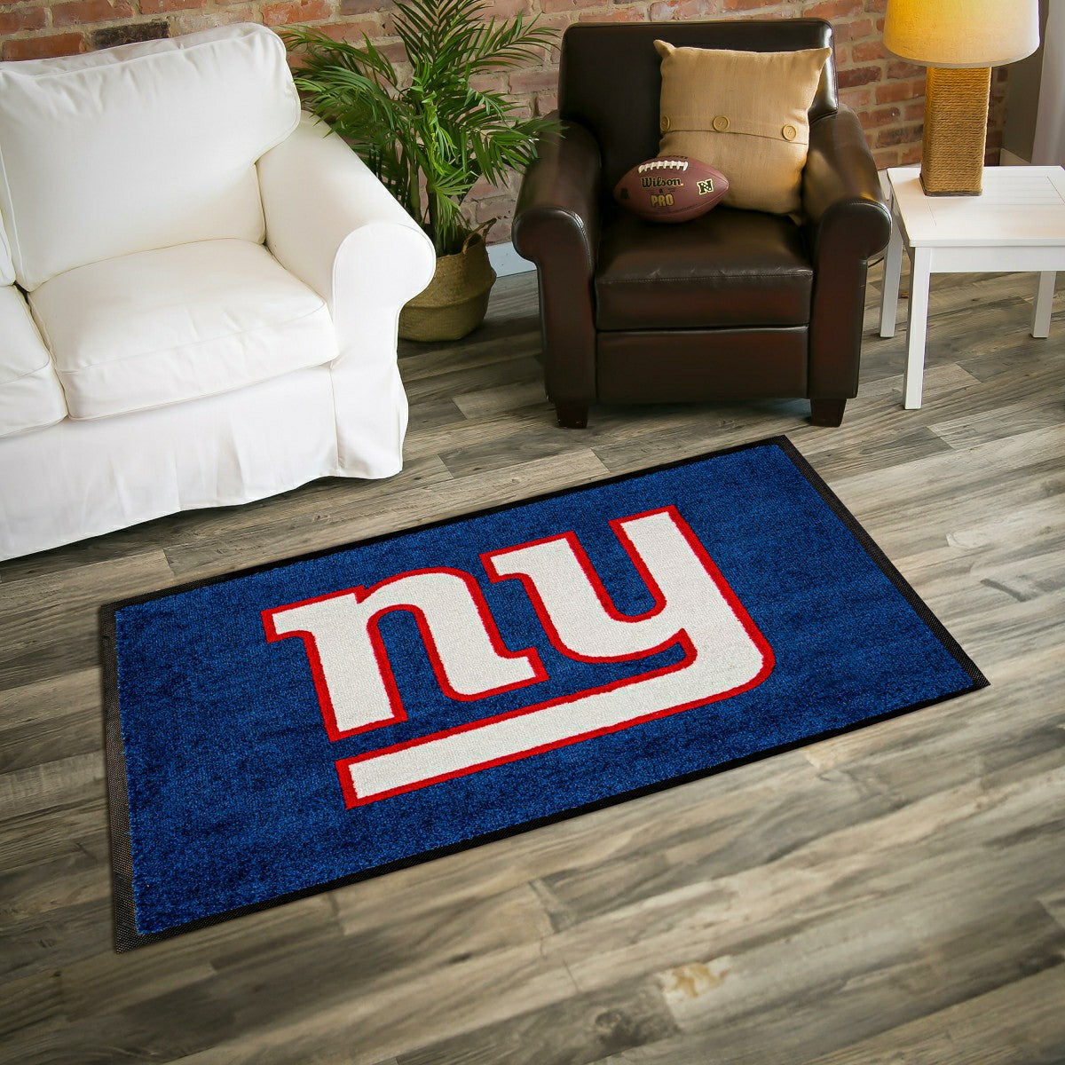 3'x5' Large USA Indoor Outdoor Outdoor Entryway Mat, New York Giants