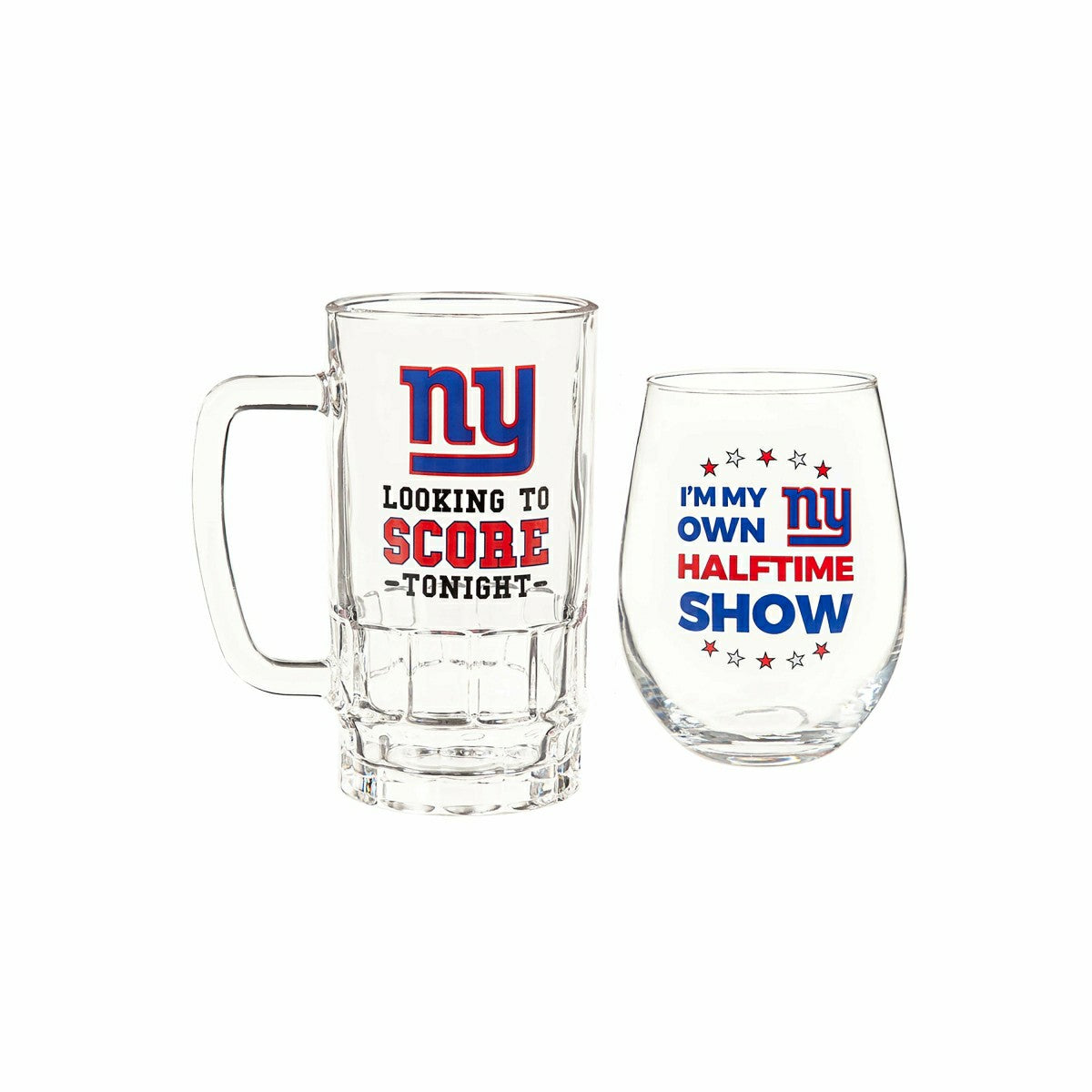 New York Giants, Stemless 17OZ Wine & Beer 16 OZ Gift Set