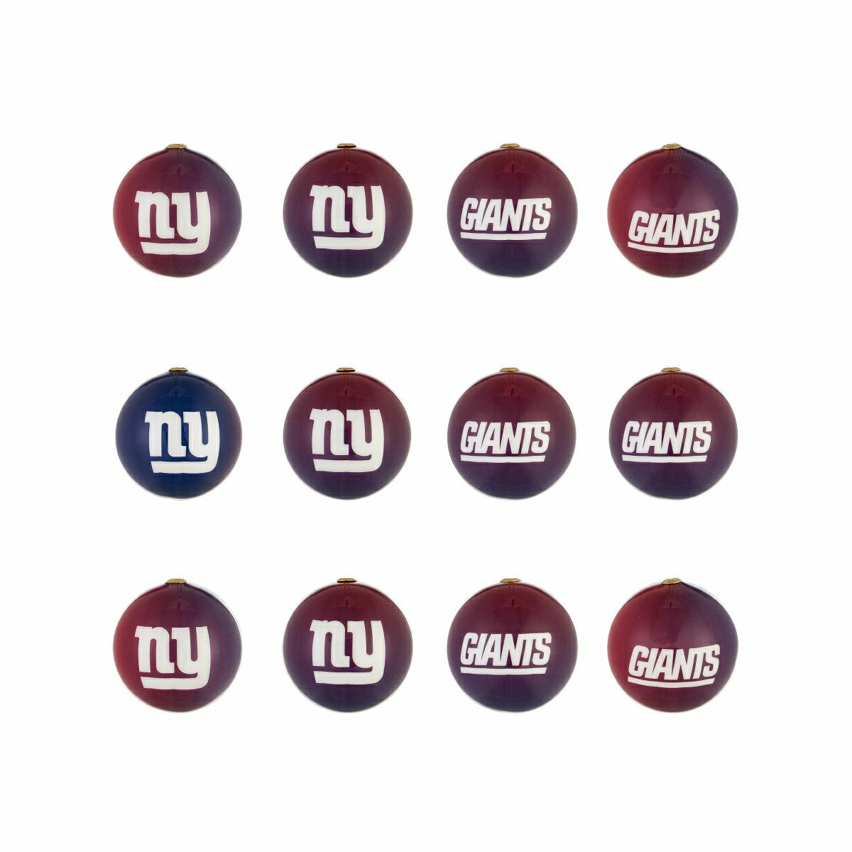 12pc Ornament Set, New York Giants