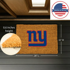Coir Mat, 16"x28", New York Giants