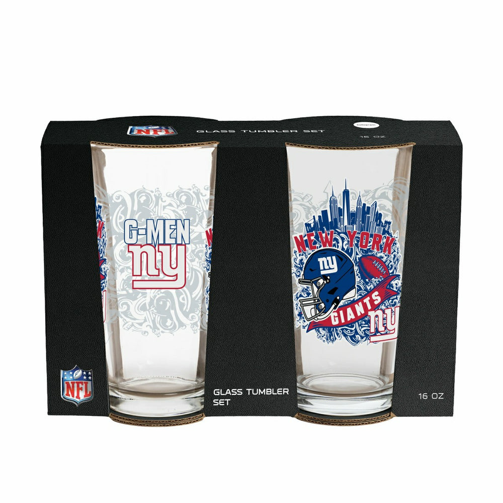New York Giants 16oz Glass pint, Set of 2