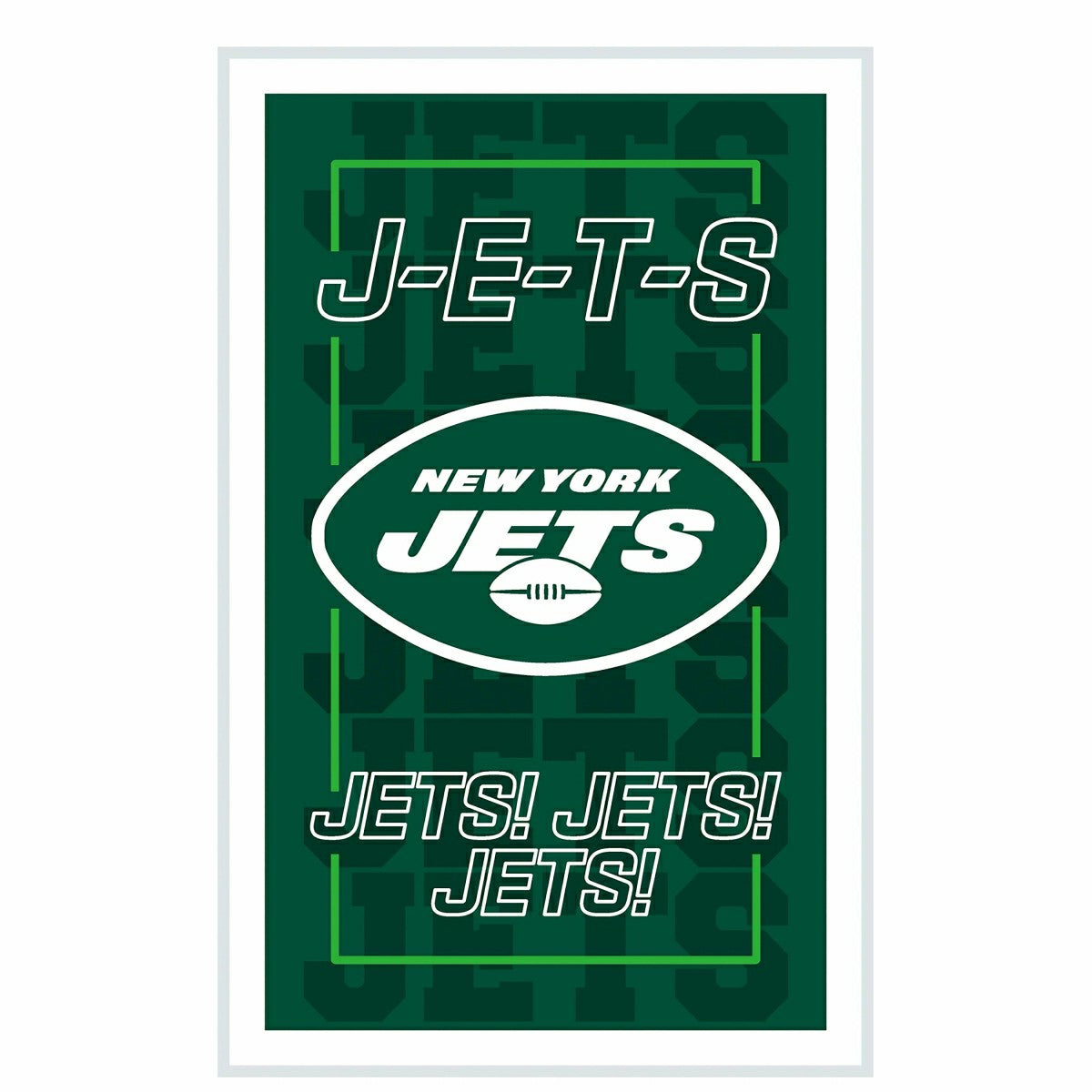 New York Jets NFL Football Rectangle Neolite LED Decor