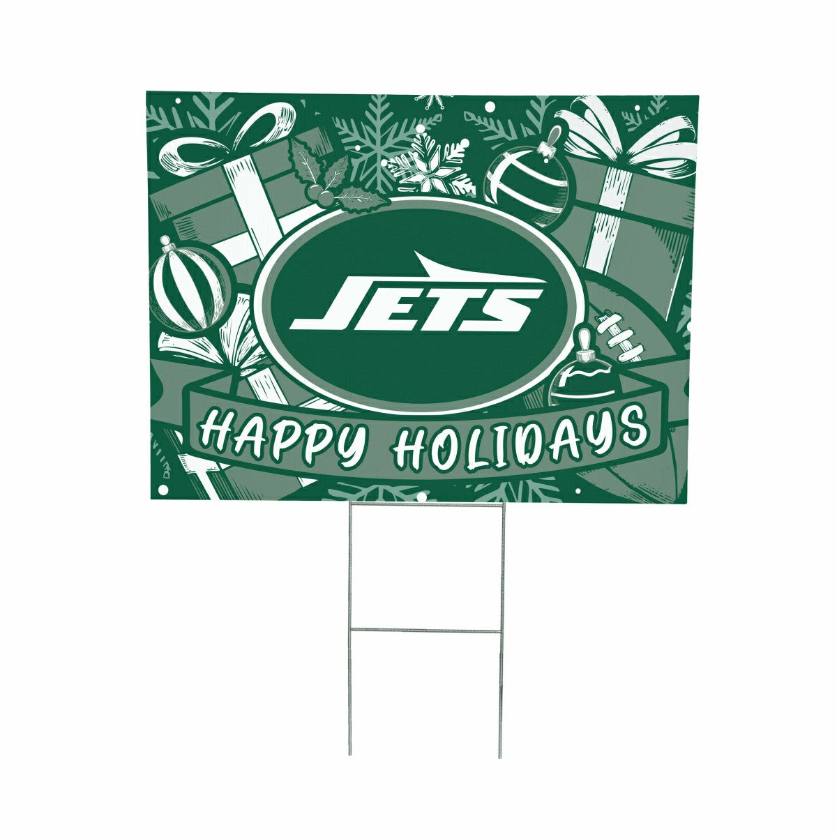 New York Jets Yard Sign, Holiday