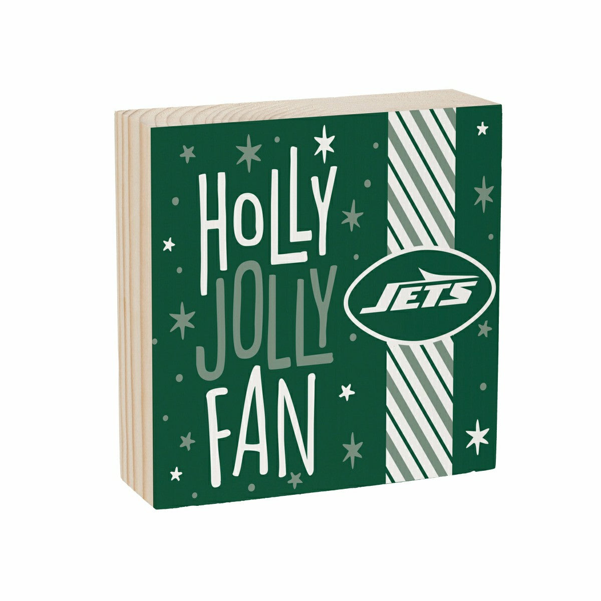 New York Jets Block, Holiday, 6x6