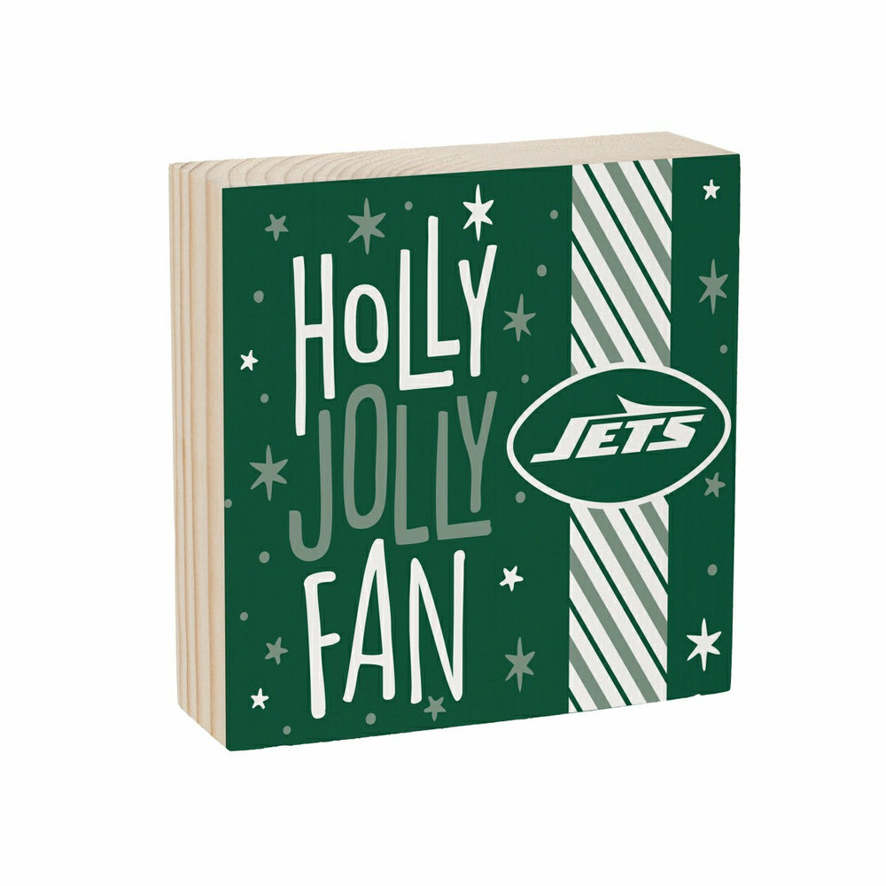 New York Jets Block, Holiday, 6x6
