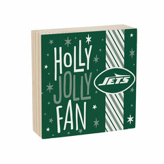 New York Jets Block, Holiday, 6x6