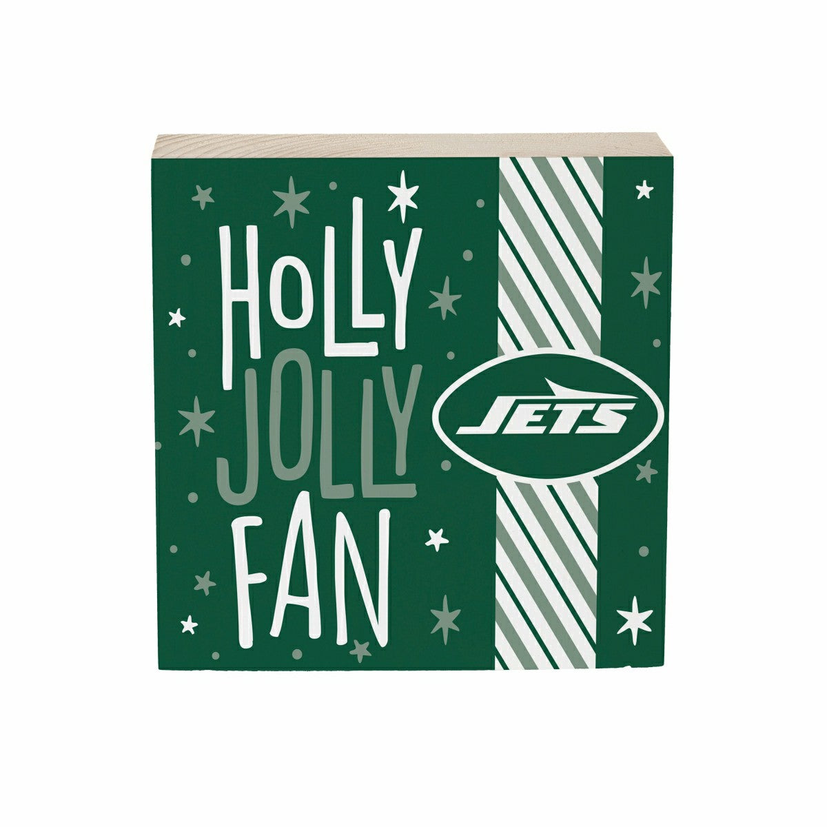 New York Jets Block, Holiday, 6x6