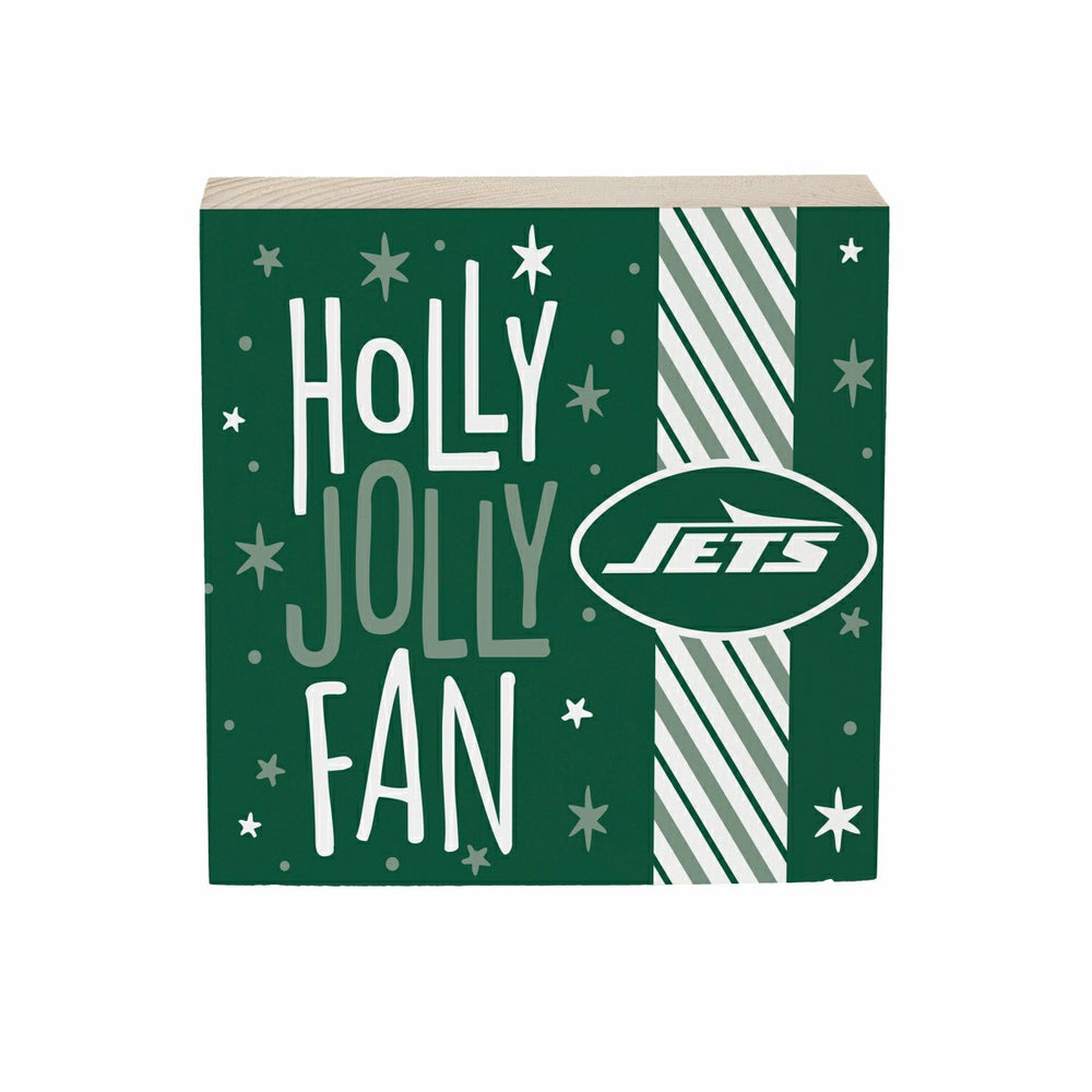 New York Jets Block, Holiday, 6x6