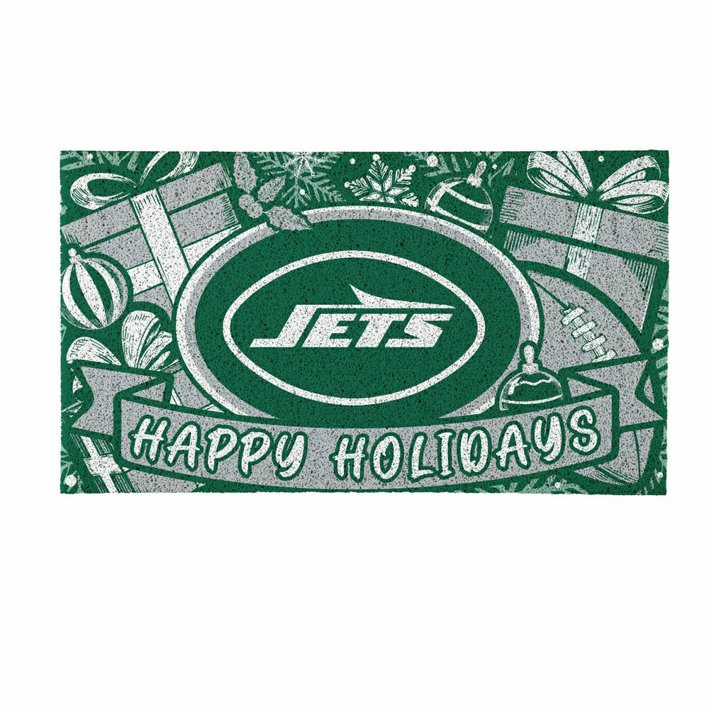 New York Jets Holiday PVC Mat, 28"x16"