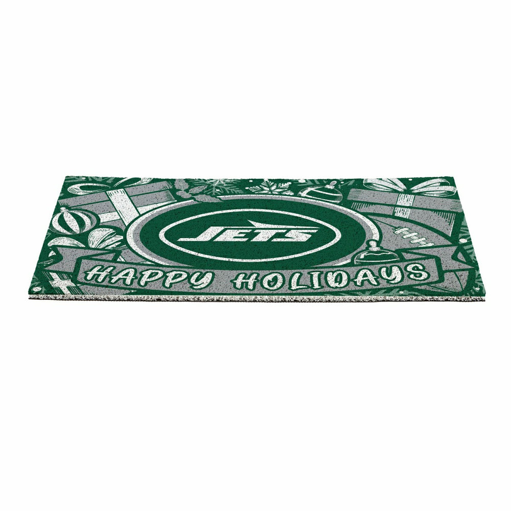 New York Jets Holiday PVC Mat, 28"x16"