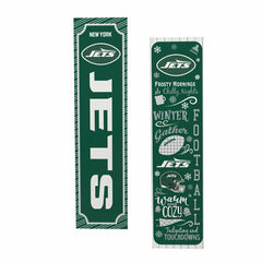 New York Jets Winter Seasonal Double Sided Large Leaner, 46"