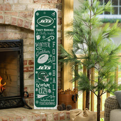 New York Jets Winter Seasonal Double Sided Large Leaner, 46"