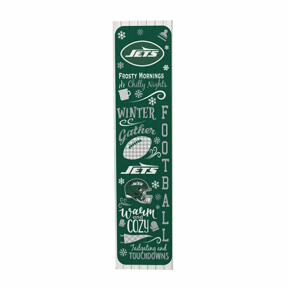 New York Jets Winter Seasonal Double Sided Large Leaner, 46"