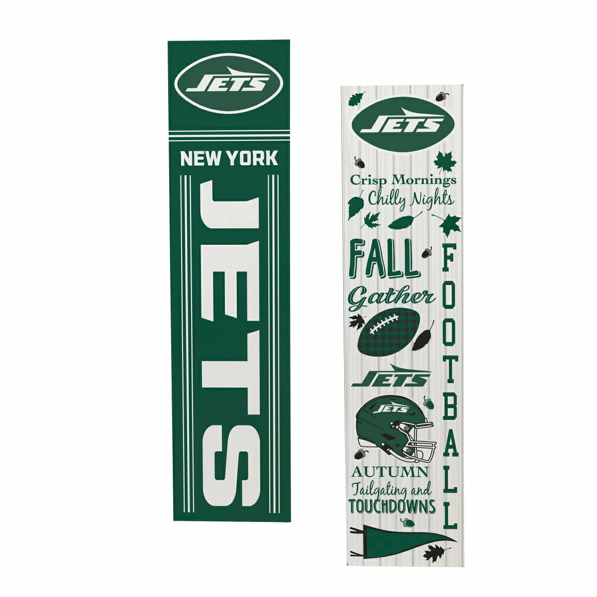New York Jets Fall Seasonal Double Sided Large Leaner, 46"