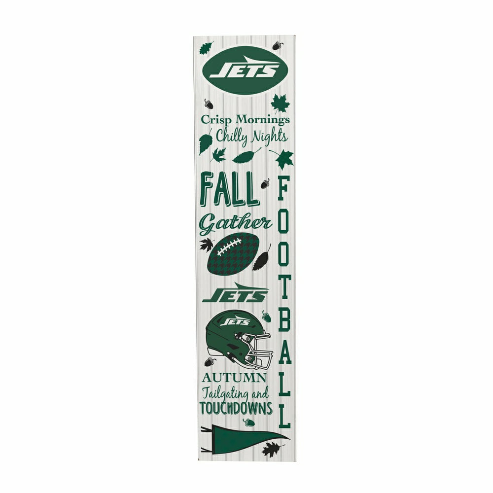 New York Jets Fall Seasonal Double Sided Large Leaner, 46"